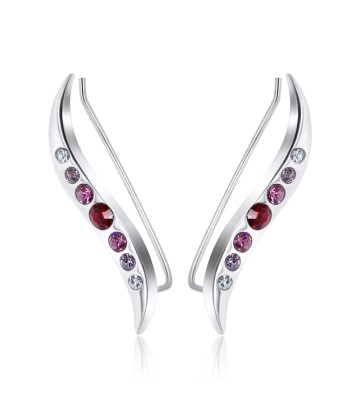 Silver Earring Line Stone EL-108